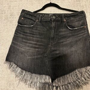 We The Free Charcoal Frayed Jean